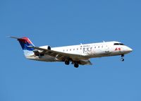 N920EV @ SHV - Landing on runway 05 at Shreveport Regional. I guess this is the 100th CRJ for the airline?