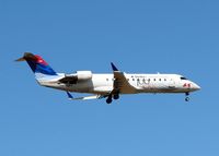 N920EV @ SHV - Landing on runway 05 at Shreveport Regional. I guess this is the 100th CRJ for the airline?