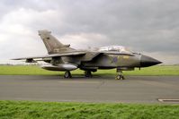 ZD747 @ EGUY - Panavia Tornado GR1. Flown by RAF No 9 Sqn, based at Bruggenn at the Canberra 40th Anniversary Celebration Photocall at RAF Wyton in 1989. - by Malcolm Clarke