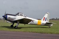 G-BKHP @ EGTC - Percival P-56 Provost T1 at Cranfield Airfield in 1989. - by Malcolm Clarke