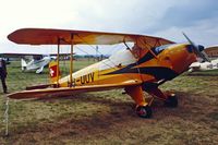 HB-UUV @ EGBG - Bucker APM.131-150 Jungmann [18] Leicester~G 08/07/1979. Seen at PFA Fly In Leicester in 1979 .Image from a slide.