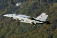 J-5023 @ LSMM - Take off in the warm autumn evening light for an air to ground mission. Note the targeting pod