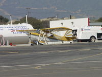 N4187Y @ CCB - Fueling up before take off - by Helicopterfriend