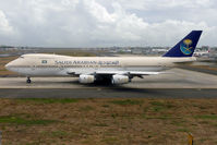 HZ-AIB @ VABB - Holding on taxiway A4 - by SEAN DSILVA
