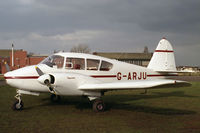 G-ARJU @ EGTC - Piper PA-23-160 Apache G at Cranfield Airport in 1989. - by Malcolm Clarke