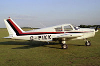 G-PIKK @ EGTC - Piper PA-28-140 Cherokee 140-4 at Cranfield Airport in 1989. - by Malcolm Clarke