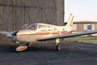 G-HMES @ EGNV - Piper PA-28-161 Warrior II at Durham Tees Valley prior to a flight to the Lake District in 1992. - by Malcolm Clarke