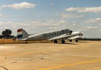 PH-DDA @ EGVA - C-47A Skytrain charter flight at the 1995 Intnl Air Tattoo at RAF Fairford. - by Peter Nicholson