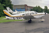 G-BNPN @ EGTC - Piper PA-28-181 Archer II at Cranfield Airport in 1988. - by Malcolm Clarke