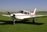G-BCOP @ EGTC - Piper PA-28R-200 Cherokee Arrow II at Cranfield Airport in 1987. - by Malcolm Clarke