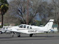 N584JD @ POC - Parked and tied down in transient parking - by Helicopterfriend