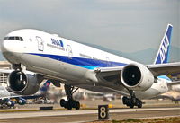 JA733A @ KLAX - ANA Boeing 777-381 (ER), JA733A departing 25R KLAX. (this was a nice surprise sequence as we we landing in a 777 on 25L) - by Mark Kalfas