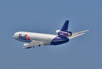 N383FE @ KLAX - FedEx Mcdonnell Douglas MD-10-10F, N383FE 25L departure KLAX. - by Mark Kalfas