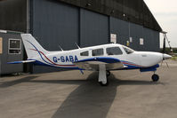 G-SABA @ EGCJ - Piper PA-28R-201T Turbo Cherokee Arrow III at Vintage & Veterans Day, Sherburn-in Elmet, 2009. - by Malcolm Clarke