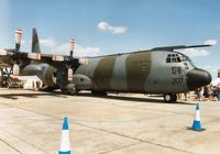 XV207 @ EGVA - Hercules C.3, callsign Tattoo 905, of the Lyneham Transport Wing on display at the 1995 Intnl Air Tattoo at RAF Fairford. Adopted by Baydon St. Nicholas School on the nose - by Peter Nicholson