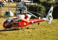 XX436 @ EGVA - Another of the 705 Squadron Sharks helicopter display team at the 1995 Intnl Air Tattoo at RAF Fairford. - by Peter Nicholson