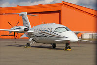 N785JH @ EGGW - Piaggio P180 on the 'Pond' ramp at London Luton - by Terry Fletcher