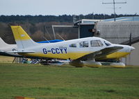 G-CCYY @ EGTF - Cherokee Warrior II Ex HB-PML - by moxy
