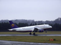 D-AHIJ @ EGPH - Hamburg international A319 Touches down on runway 06 - by Mike stanners