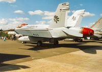 164657 @ EGVA - F/A-18C Hornet of VFA-87 Golden Warriors on display at the 1995 Intnl Air Ttatoo at RAF Fairford. - by Peter Nicholson