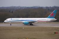 G-OOOZ @ EGBB - First Choice B757 about to leave BHX - by Terry Fletcher