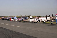 G-THUN @ EGSX - Republic P-47D Thunderbolt at Airshow Europe, North Weald in 1992. - by Malcolm Clarke