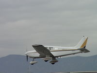 N29513 @ CCB - Landing at Cable on a drizzly day - by Helicopterfriend