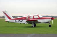G-NIJM @ EGTC - Piper PA-28R-180 Cherokee Arrow at Cranfield Airport in 2005. - by Malcolm Clarke