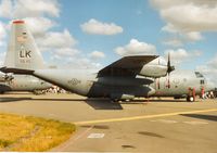 92-0550 @ EGVA - C-130H Hercules, callsign Akins 28, of 50th Airlift Squadron/314th Airlift Wing on display at the 1995 Intnl Air Tattoo at RAF Fairford. - by Peter Nicholson
