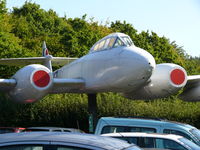 WL345 @ XXXX - Gloster Meteor T7 WL345 Royal Air Force at a car dealer in Hollington WL345 @ XXXX - Gloster Meteor T7 WL345 Royal Air Force at a car dealer in Hollington