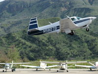 N58079 @ SZP - 1987 Moooney M20J 201LM (Lean Machine), Lycoming IO-360 200 Hp, takeoff climb Rwy 22 - by Doug Robertson