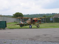 G-BNAI @ EGFH - Visiting Boredom Fighter coded 5 in the markings of the WWI 94th Aero (Pursuit) Squadron, US Army Air Service. - by Roger Winser