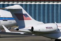 N50DS @ EGGW - Distinctive Tail logo on N50DS Global Express - by Terry Fletcher