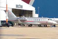 OE-INP @ EGGW - Vistajet's Challenger 605 parked at Luton - by Terry Fletcher
