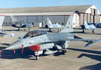 J-884 @ EGVA - F-16B Falcon, callsign Lion 02, of 315 Squadron Royal Netherlands Air Force on the flight-line at the 1995 Intnl Air Tattoo at RAF Fairford. - by Peter Nicholson