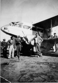 G-ADNG - My father stood by the Iraq Patrolium Rapide around 1947 - by Unknown
