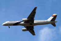 4X-EBV @ EGLL - Boeing 757-258 [26054] (Sun d'Or International Airlines) Home~G 24/08/2009. On Finals 27R. 