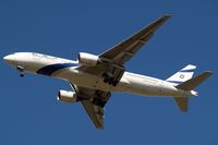 4X-ECD @ EGLL - Boeing 777-258ER [33169] (El Al Israel Airlines) Home~G 23/08/2009. On approach 27R 3 miles out. - by Ray Barber