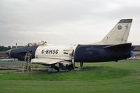 G-BMSG @ EGTC - Saab A32A Lansen at Cranfield Airport in 1987. - by Malcolm Clarke
