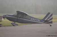N9073L @ W03 - Taking her place on a foggy morn