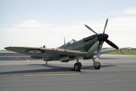 P7350 @ EGXW - Supermarine 329 Spitfire Mk2A. From the RAF's Battle of Britain Memorial Flight, Coningsby and seen at RAF Waddington's Photocall 1990. - by Malcolm Clarke