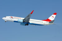 OE-LNS @ LOWL - First Austrian B737-800 - Austrian Airlines repainted a former Lauda Air Boeing 737-800 in full Austrian Airlines colors.