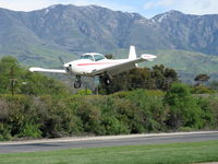 N91689 @ SZP - 1946 North American NAVION, Continental E-225 upgrade, arriving from WHP to give Young Eagles rides, on final Rwy 22 - by Doug Robertson