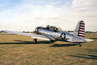 N58566 @ EGTC - Vultee BT-13 Valiant (V-54) at Cranfield Airport in 1990. - by Malcolm Clarke