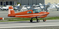 N6138L @ KSQL - 1970 American AA-1, c/n: AA1-0338 rolling at San Carlos, CA - by Steve Nation