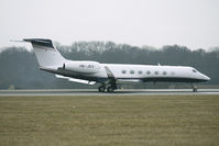 HB-JEV @ EGGW - Swiss registered Gulfstream 550 at Luton - by Terry Fletcher