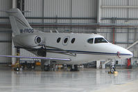 M-FROG @ EGGW - Isle of Man registered Raytheon Premier hangared at Luton - by Terry Fletcher