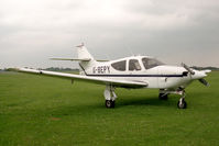 G-BEPY @ EGTC - Rockwell Commander 112B at Cranfield Airport in 1993. - by Malcolm Clarke