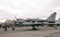 XZ381 @ EGXW - Sepecat Jaguar GR1A at RAF Waddington's Air Show in 1995. - by Malcolm Clarke