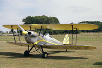 G-BNYZ @ O WARDEN - Stampe-Vertongen SV-4E. 'Tapestry', built in 1946, seen here at the Battle Over Britain Air Display, Old Warden in 1990. - by Malcolm Clarke